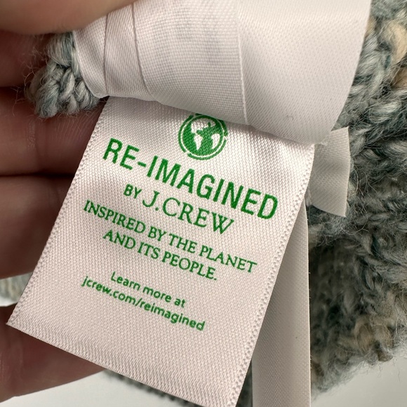 J Crew Reimagined Mock Turtleneck Sweater Heathered Blue Womens Medium | R433 - Picture 4 of 7